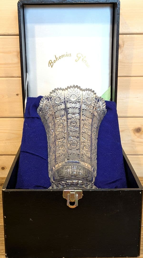 BOHEMIAN ボヘミアグラス　500PK ハンドカット　花瓶　フラワーベース