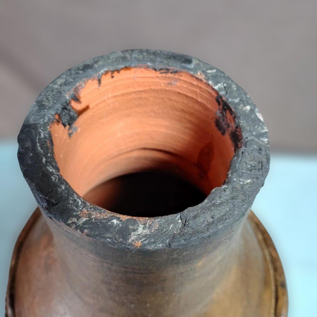 20世紀製カッパドキア名物壺焼料理用大型壺 使用後首カット/極少・民俗資料価値有