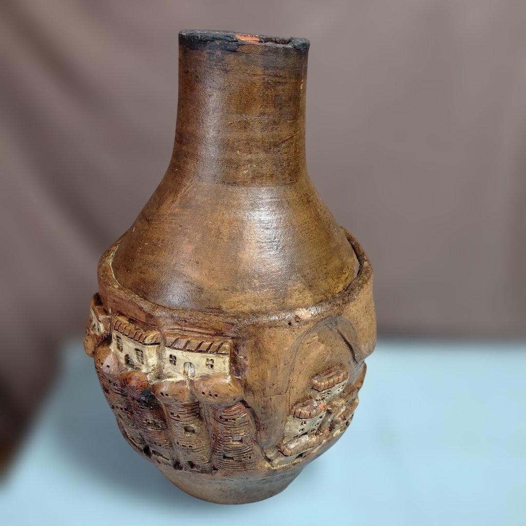 20世紀製カッパドキア名物壺焼料理用大型壺 使用後首カット/極少・民俗資料価値有