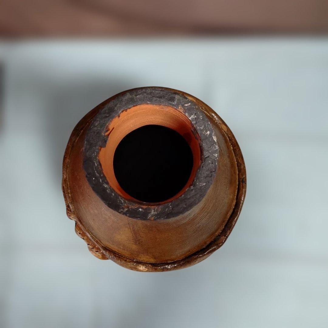 20世紀製カッパドキア名物壺焼料理用大型壺 使用後首カット/極少・民俗資料価値有