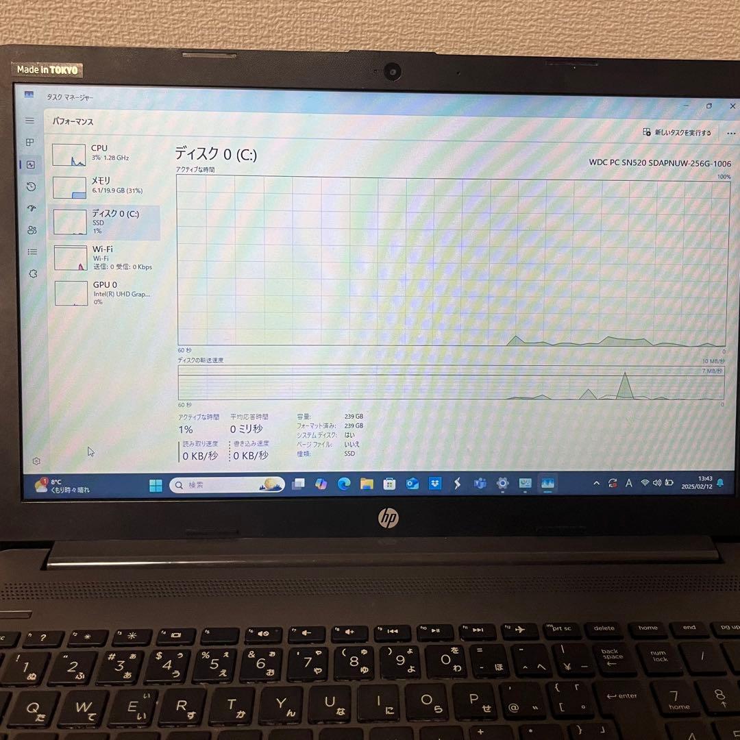 Windows11pro HP ノートPC core i5第8世代