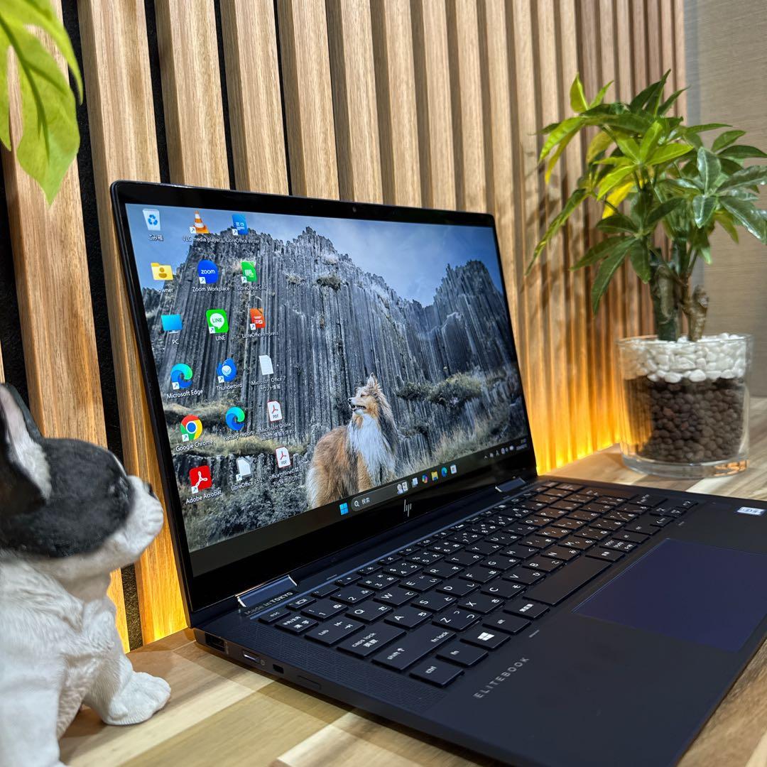 準美品2in1モデル‼️HP EliteBook☘ノートパソコン☘タッチペン付属