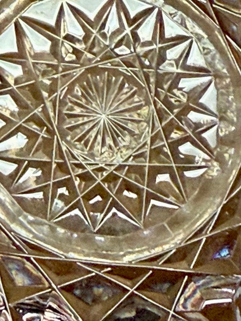 クリスタルガラス カットガラス 大皿 フルーツボウル 29cm 重厚