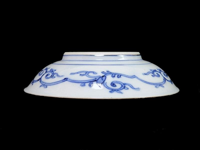 大聖寺伊万里　金襴手　窓絵　松竹梅に牡丹の図　４寸皿　３枚　D640AS-CEi