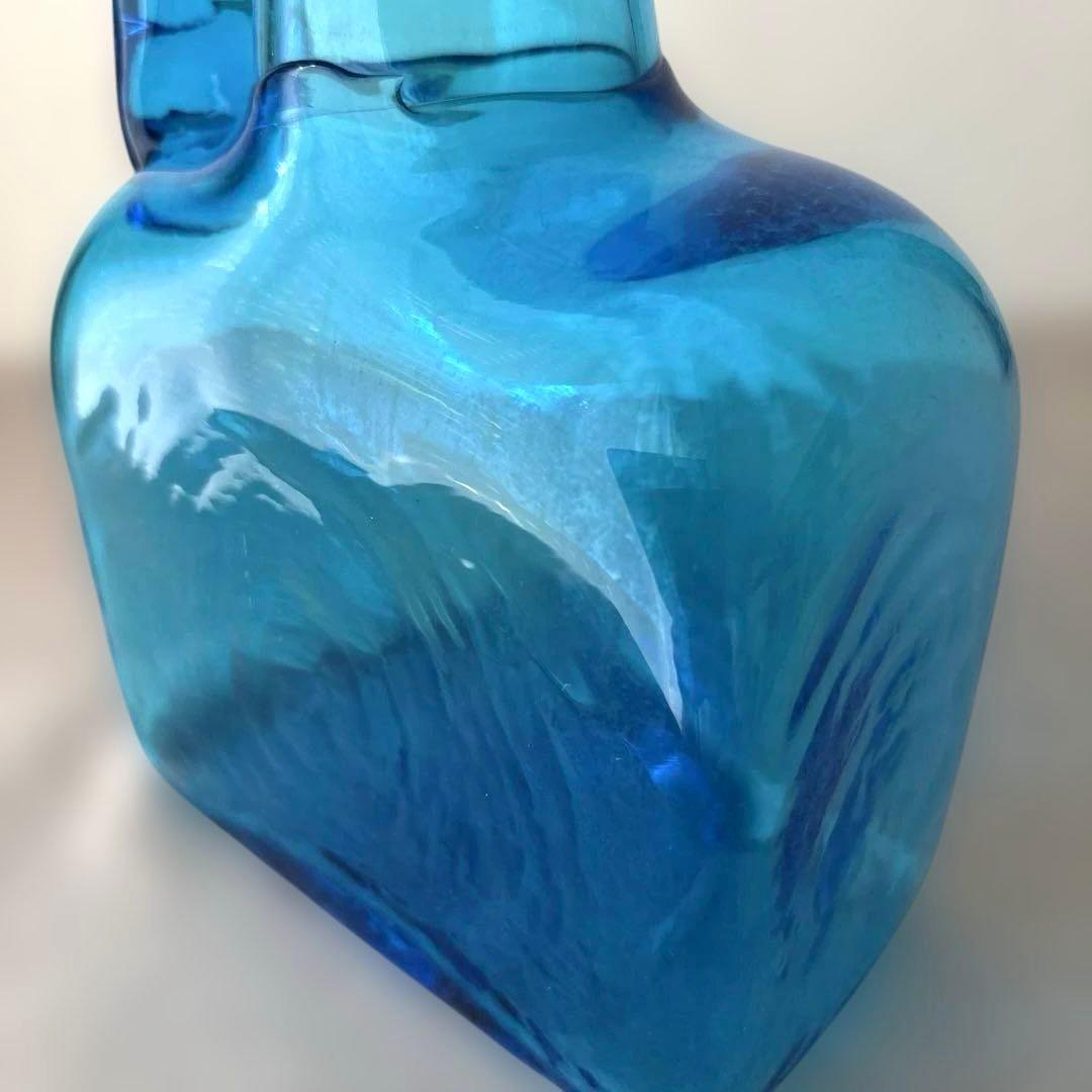 倉敷ガラス　片手付花瓶　花瓶　瓶　吹きガラス