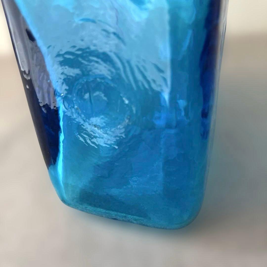 倉敷ガラス　片手付花瓶　花瓶　瓶　吹きガラス