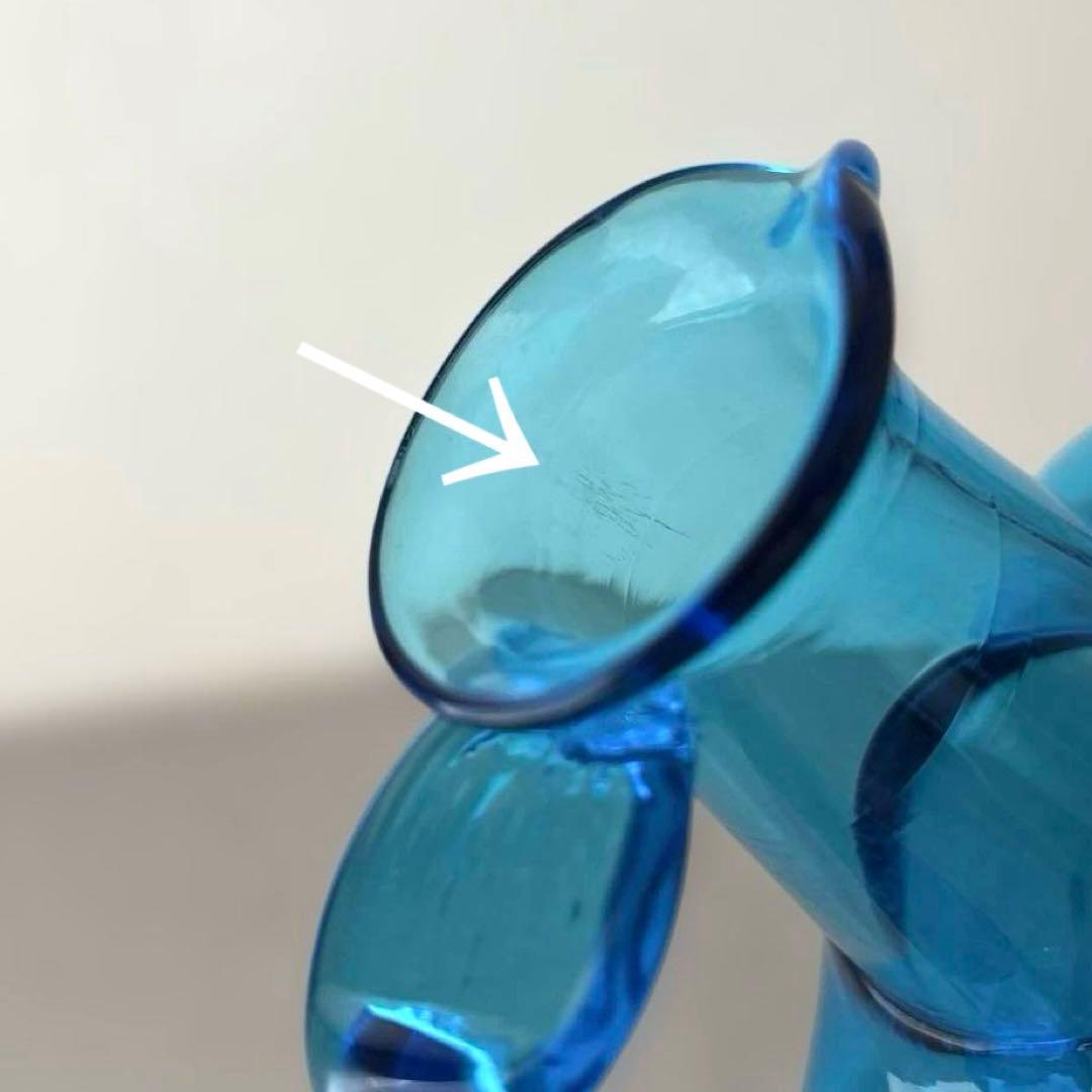 倉敷ガラス　片手付花瓶　花瓶　瓶　吹きガラス