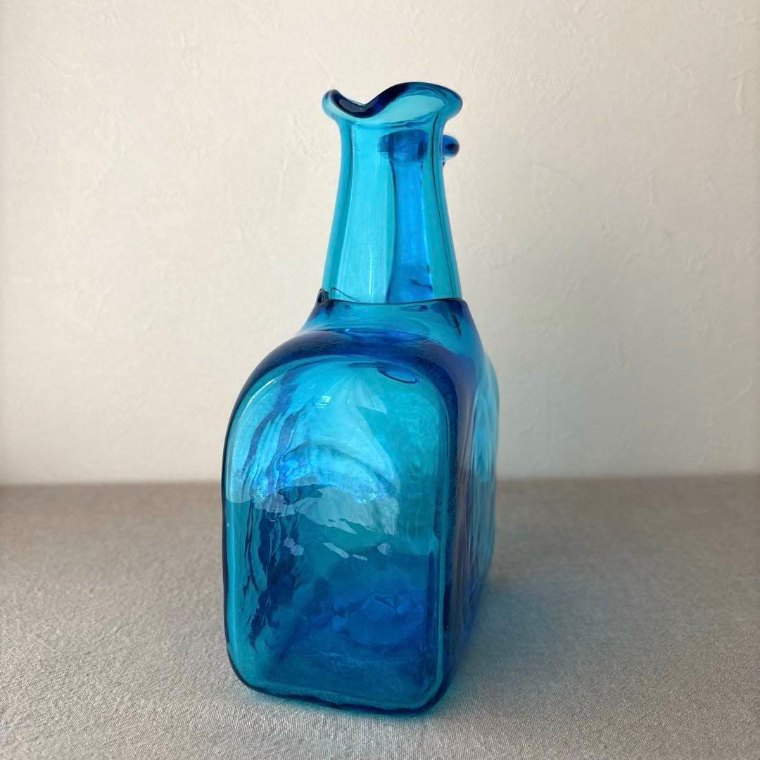 倉敷ガラス　片手付花瓶　花瓶　瓶　吹きガラス