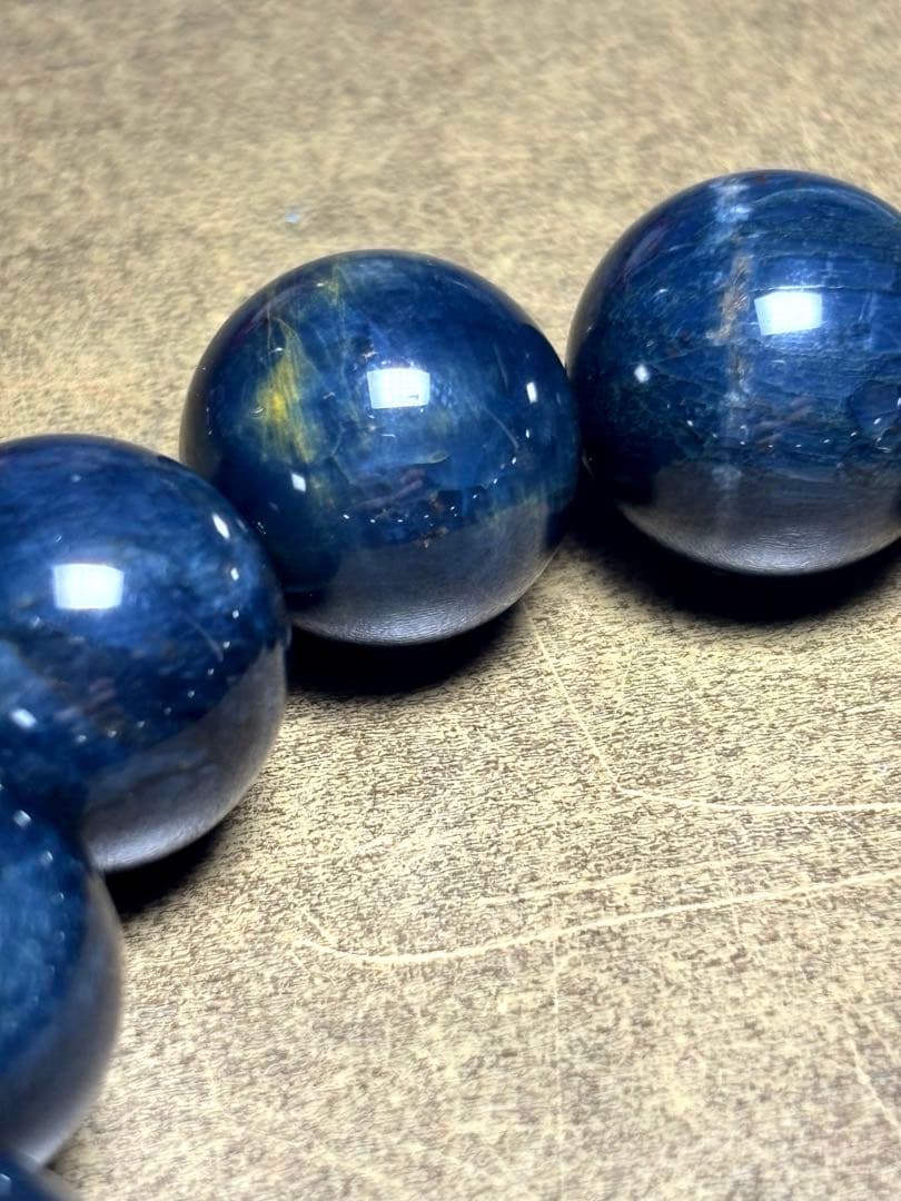 ナミビア産　ブルーピーターサイトブレス約17.6㎜（新品未使用）超大玉　高品質