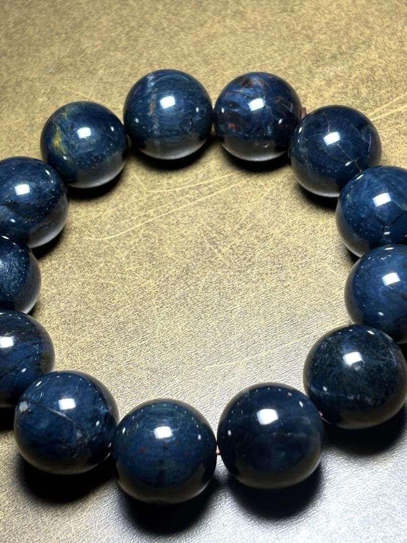 ナミビア産　ブルーピーターサイトブレス約17.6㎜（新品未使用）超大玉　高品質