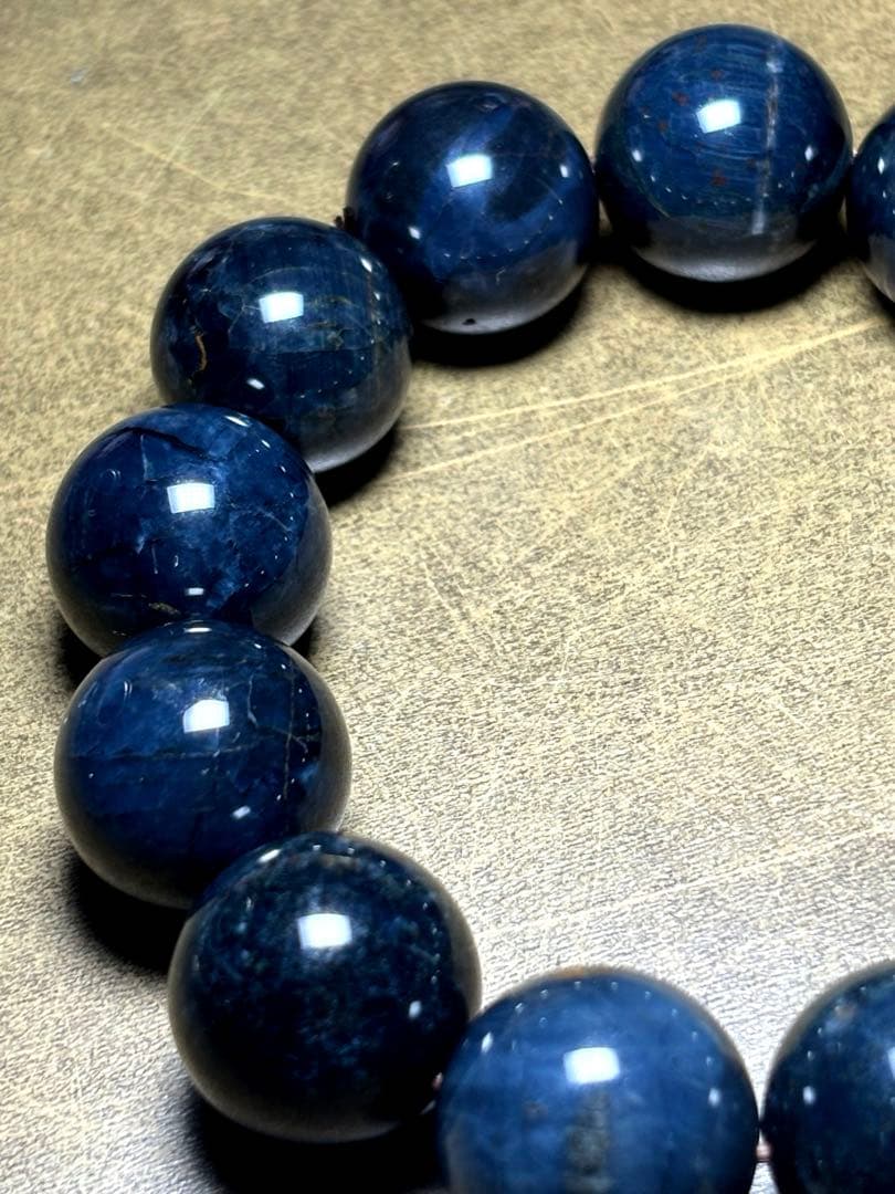 ナミビア産　ブルーピーターサイトブレス約17.6㎜（新品未使用）超大玉　高品質