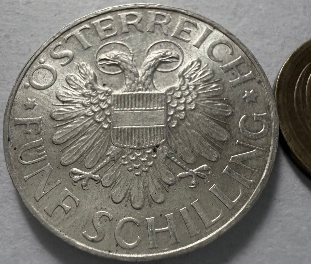 1934年 オーストリア 5シリング　銀貨　マグナ・マーテル