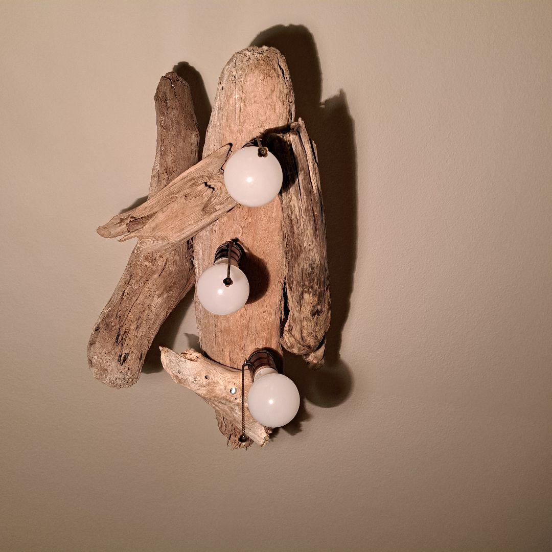 流木インテリア　LED3灯付きペンダントライト　ダイニングに最適です