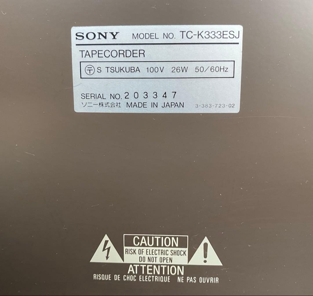 【ジャンク】SONY ソニー TC-K333ESJ カセットデッキ