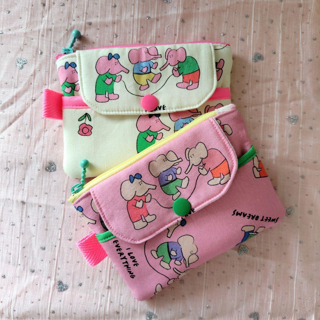 ぞうさんポーチ◇◇ハンドメイド