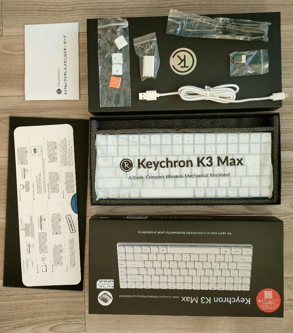 Keychron K3 Max 日本語配列 ホワイトLED 茶軸 JIS