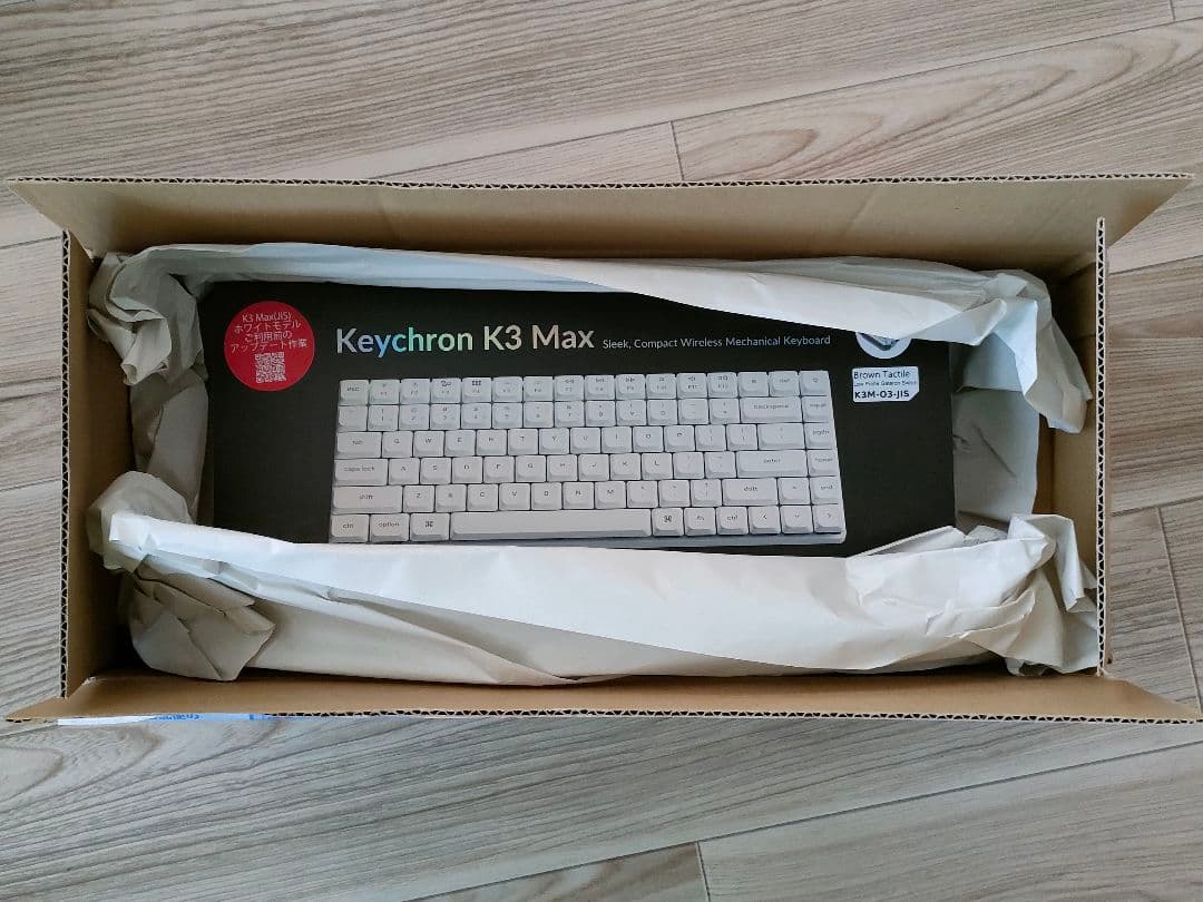 Keychron K3 Max 日本語配列 ホワイトLED 茶軸 JIS