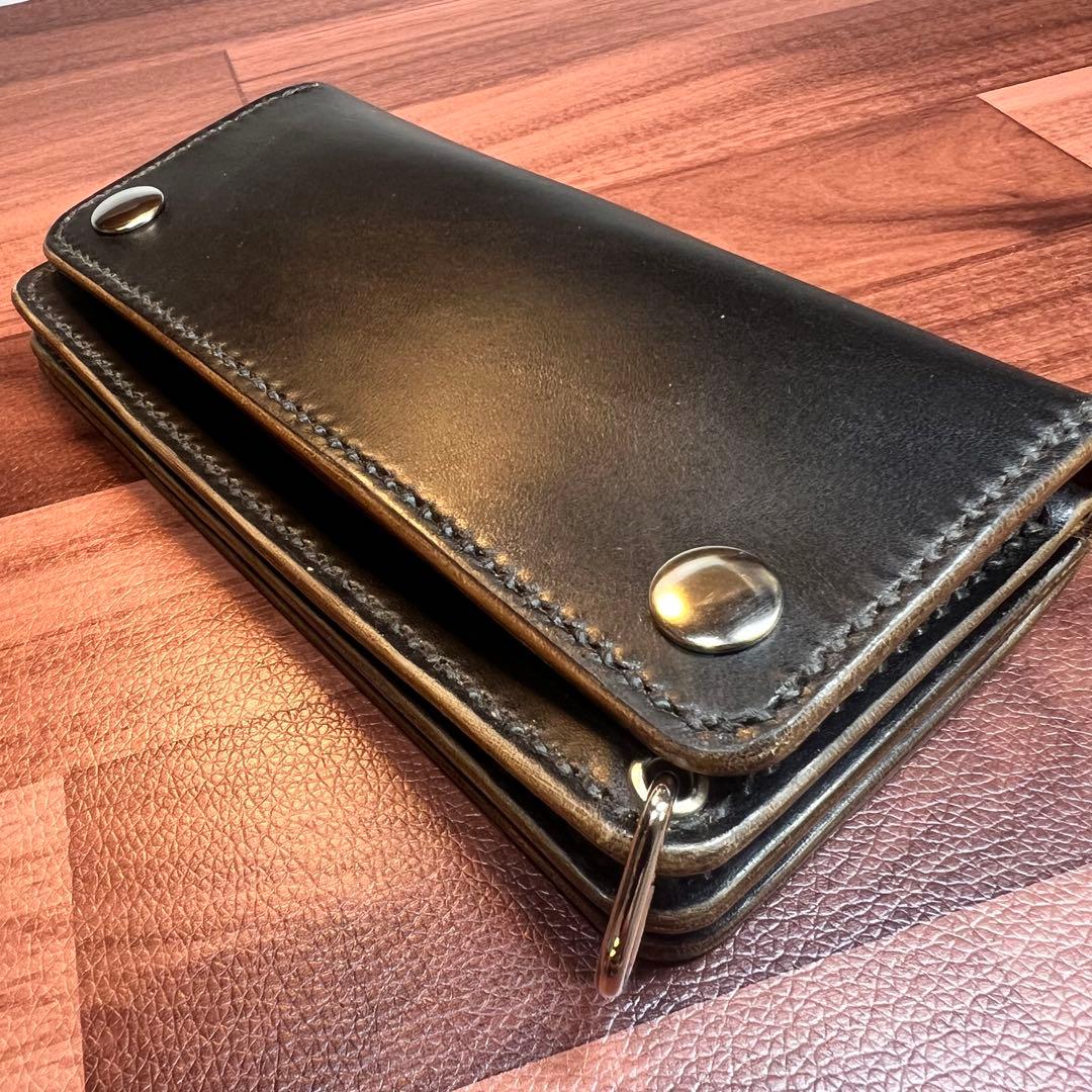 【トラッカーウォレット ロング 3層】 ホースバット シルバー TALON