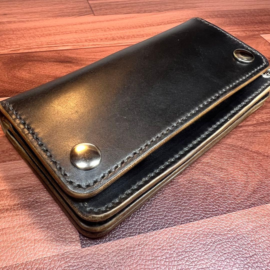 【トラッカーウォレット ロング 3層】 ホースバット シルバー TALON