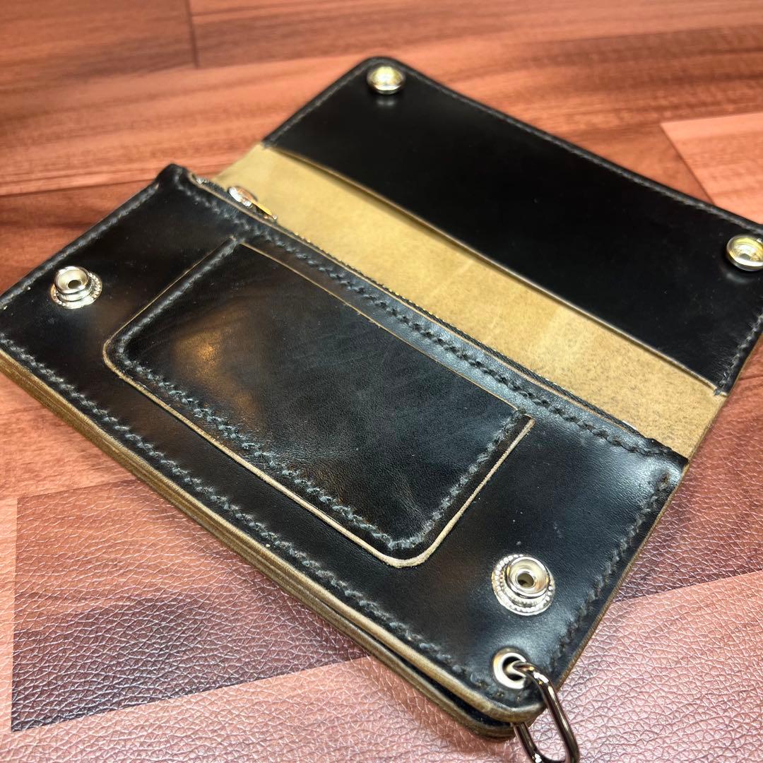 【トラッカーウォレット ロング 3層】 ホースバット シルバー TALON