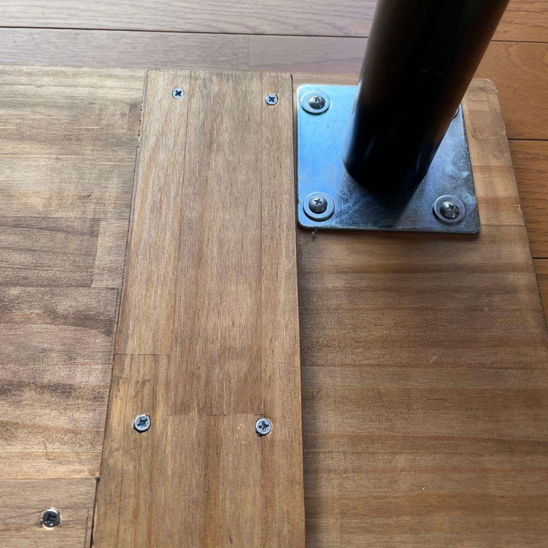 無垢材×スチール脚　パソコンデスク　テーブル　シンプル　木製　オーダー品