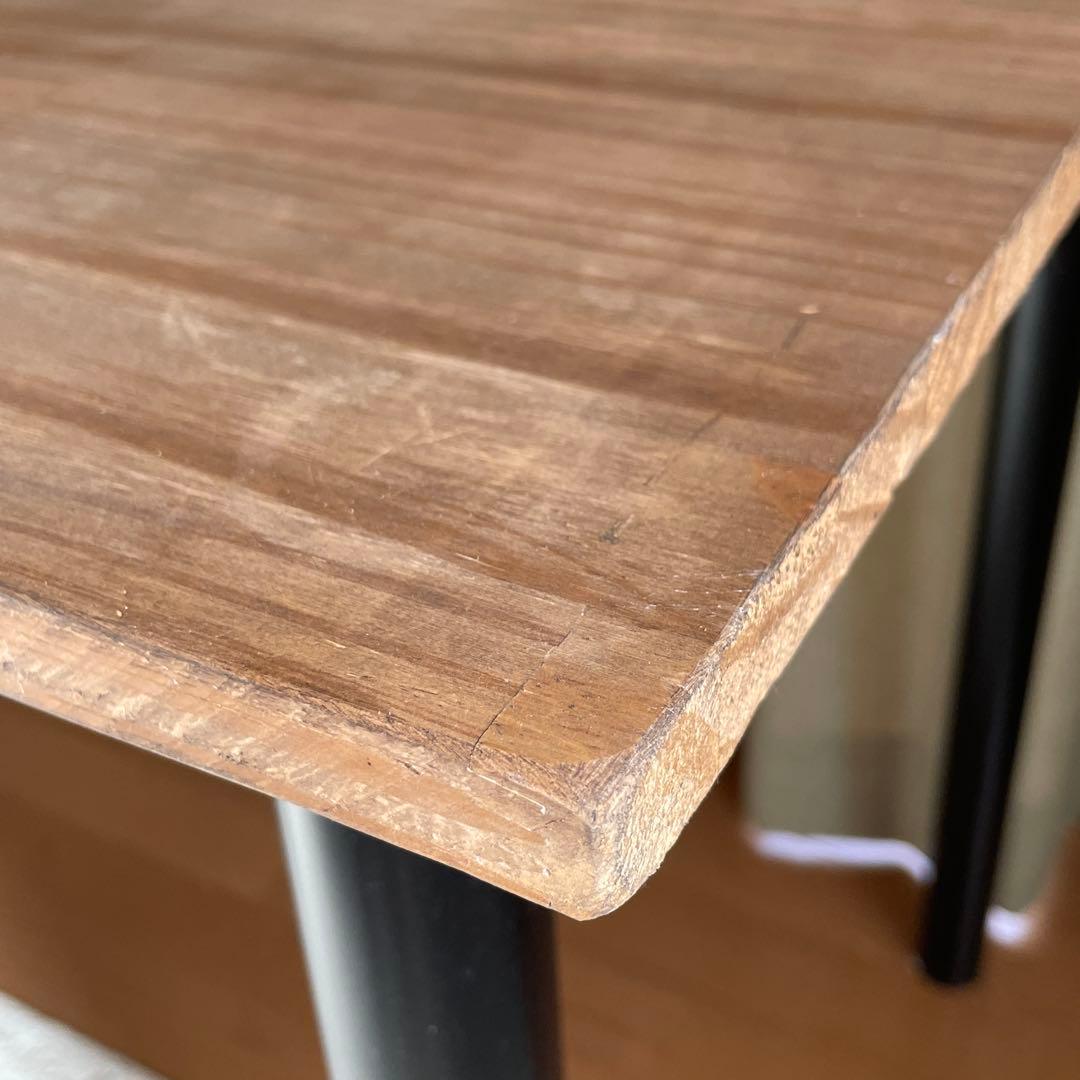 無垢材×スチール脚　パソコンデスク　テーブル　シンプル　木製　オーダー品
