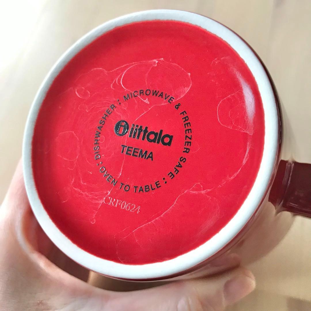 イッタラ　ティーマ　レッド　プレート　17cm　ボウル　マグカップ　3点　セット