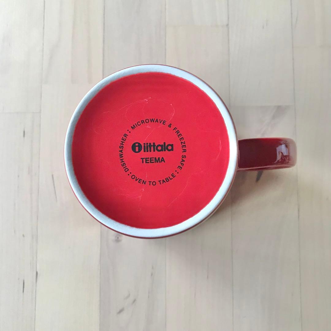 イッタラ　ティーマ　レッド　プレート　17cm　ボウル　マグカップ　3点　セット