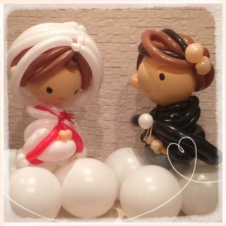 結婚式 白無垢 新郎新婦バルーンアート　ウエルカムスペースに♡ ゆふりバルーン