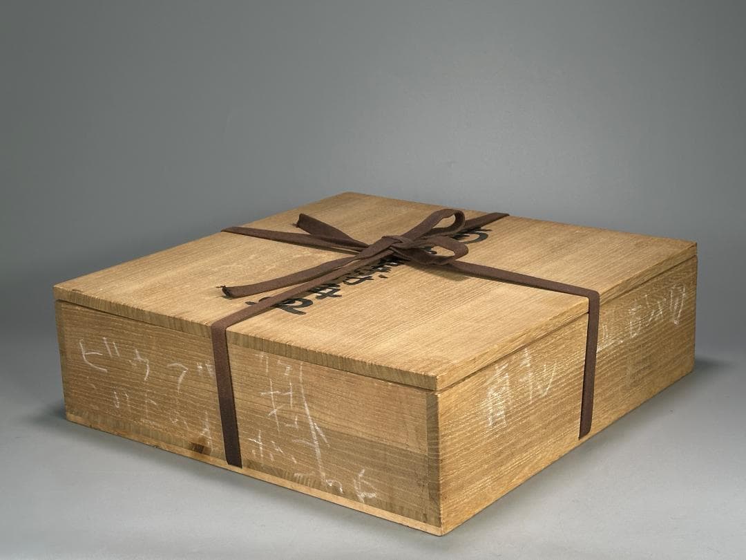 3.3-1中国美術　古越国　安南　青花鳳凰文四方盤　染付皿　時代皿　古物　唐物