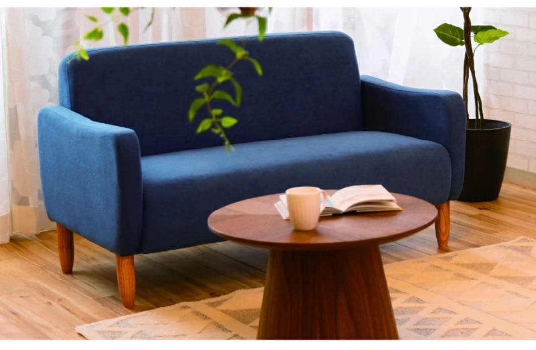 ソファ 2人掛け ブルー