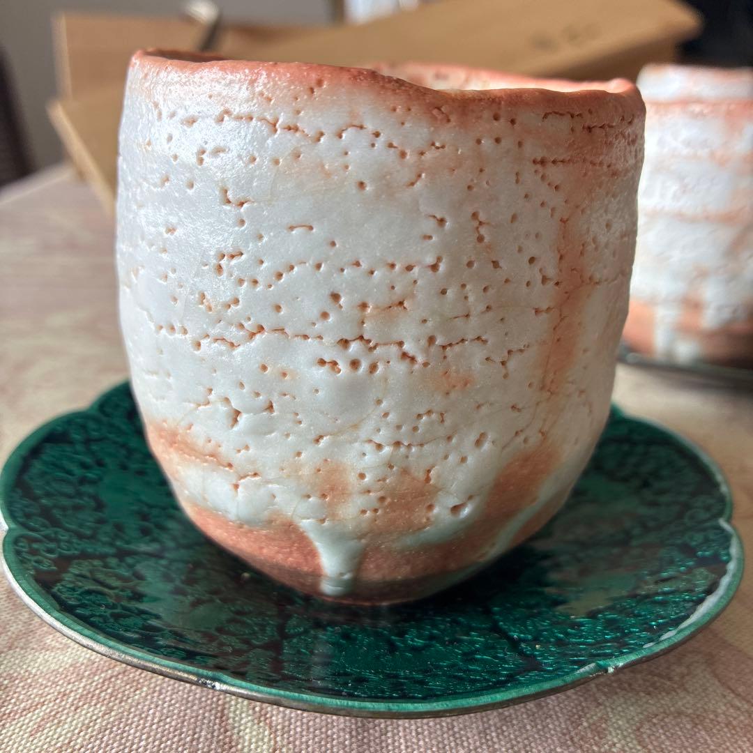 堀一郎湯呑み茶碗 3個セット 木箱付き