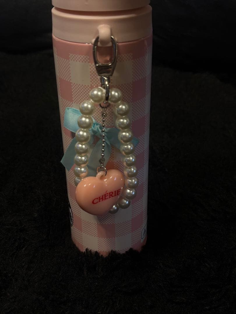 韓国限定 スターバックス 水筒 ピンクチェック チャーム付 バレンタイン2025