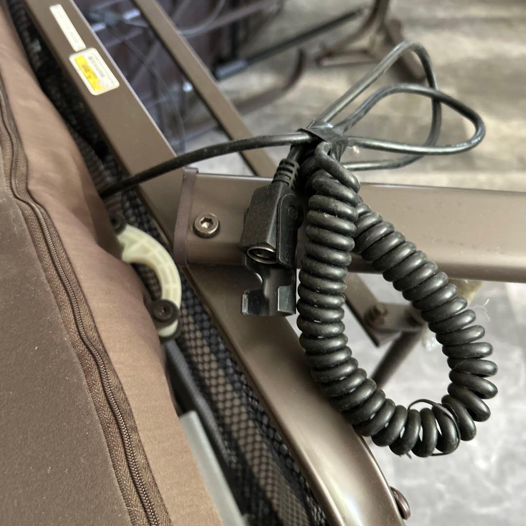 電動ベッド 1モーター 背と脚連動 ブラウン マットレス 家庭用