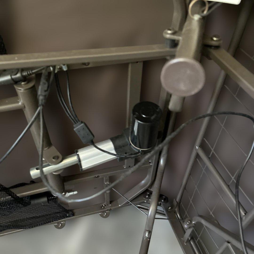 電動ベッド 1モーター 背と脚連動 ブラウン マットレス 家庭用