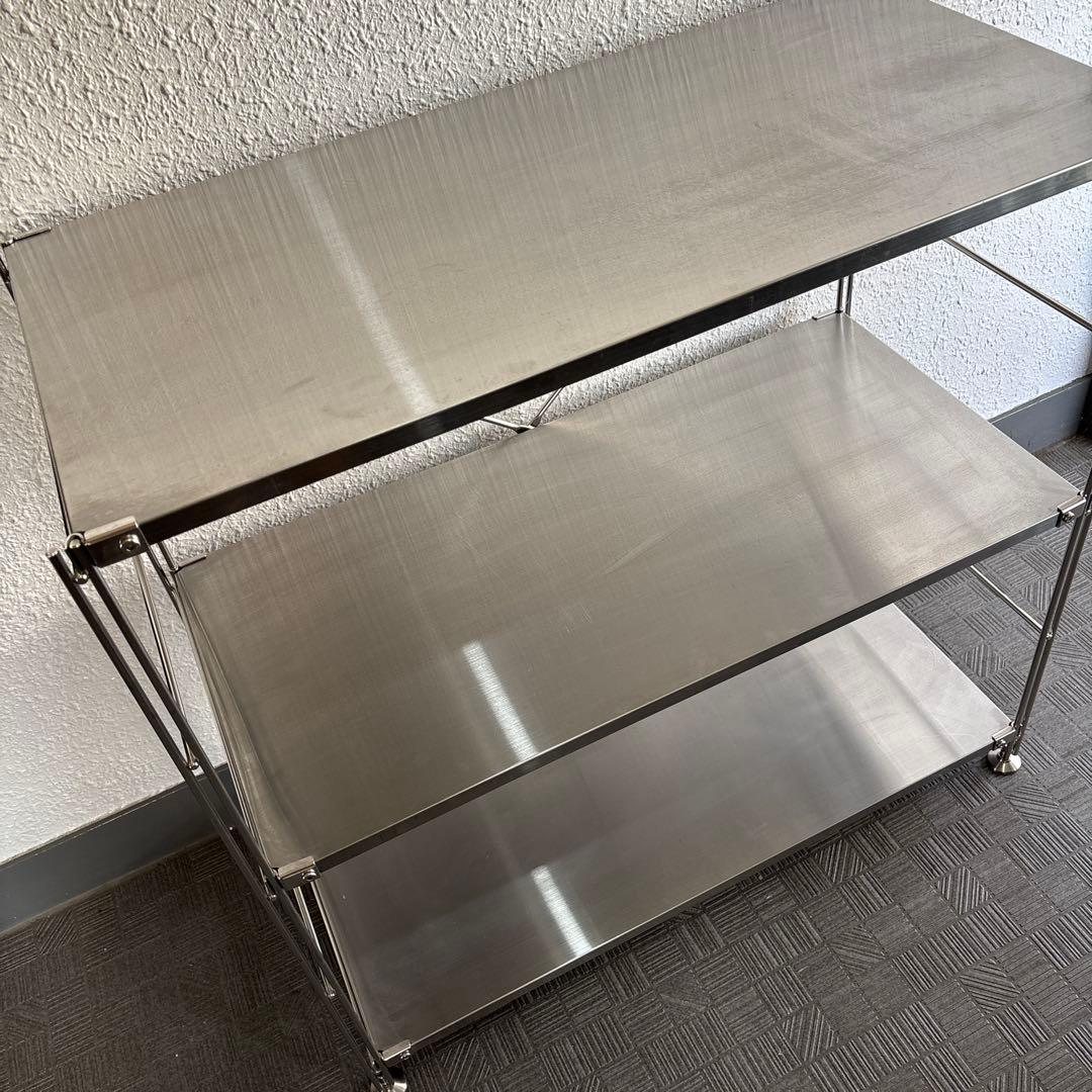 4/20まで限定値下げ！無印良品　ステンレスユニットシェルフ ワイド 小