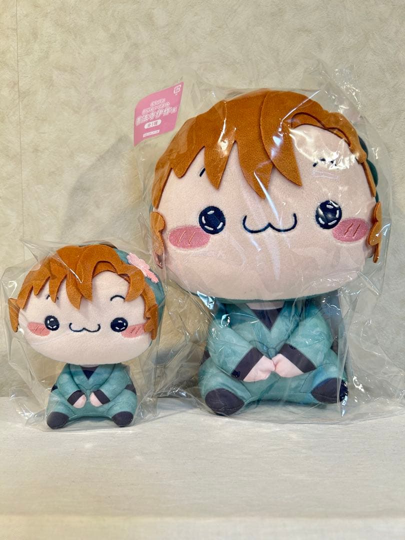 忍たま　フリューくじ　ぬいぐるみ2種セット　桜もちぴこ　善法寺伊作