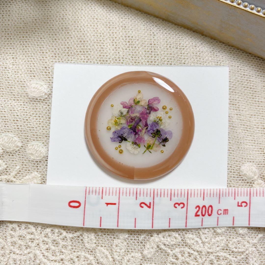 ハンドメイド　レジン　お花　ヘアゴム　ポニーフック　ブローチ　no.88