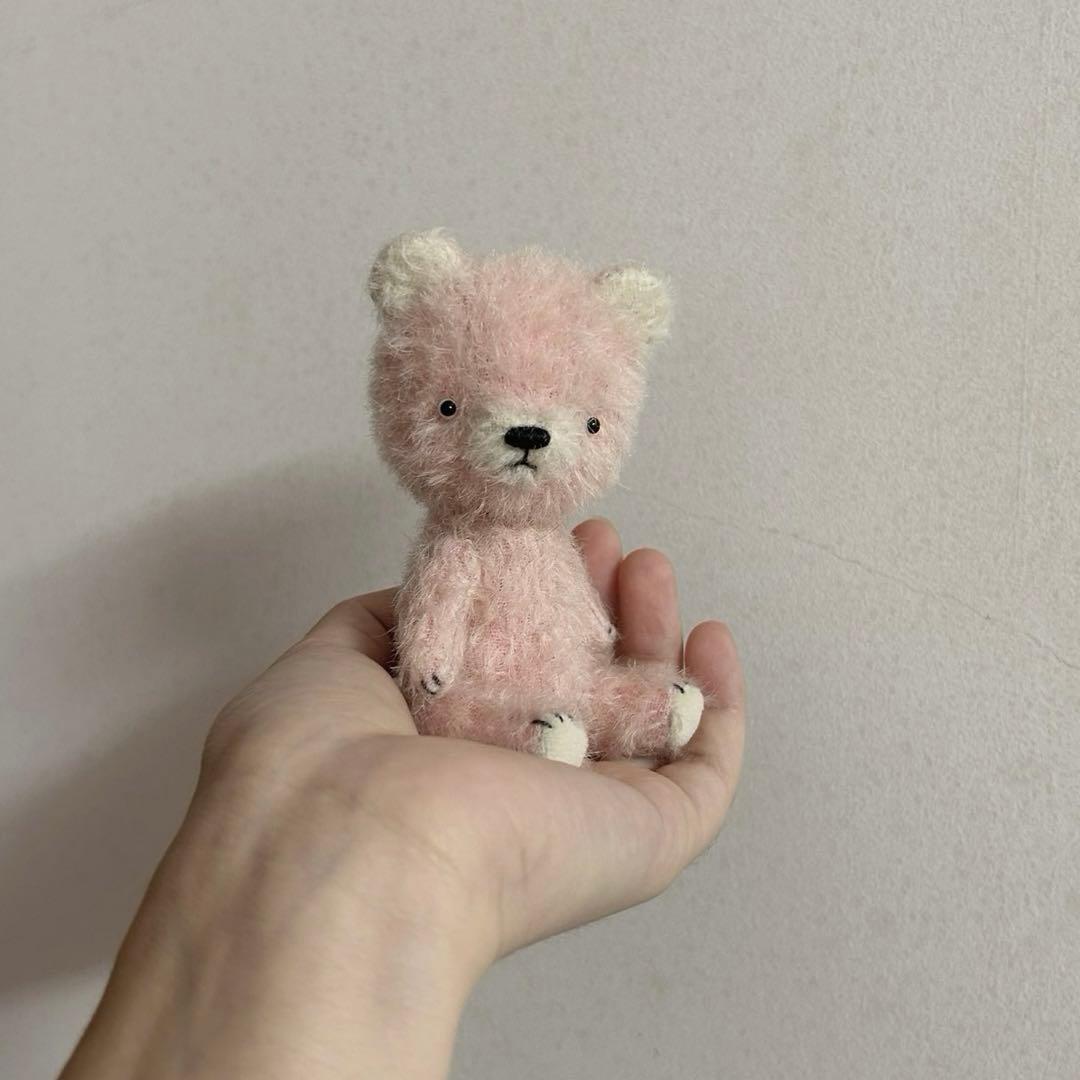 桃色のテディベア アーティストベア 海外作家様 ハンドメイド ぬいぐるみ くま