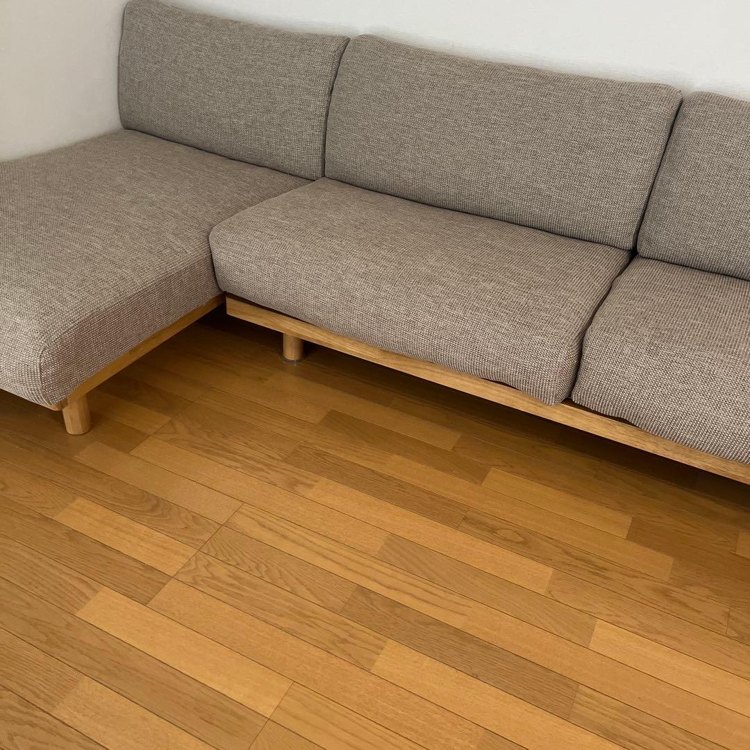 美品☆無印良品　ゆったり座れるアームレスソファ　カウチのみ