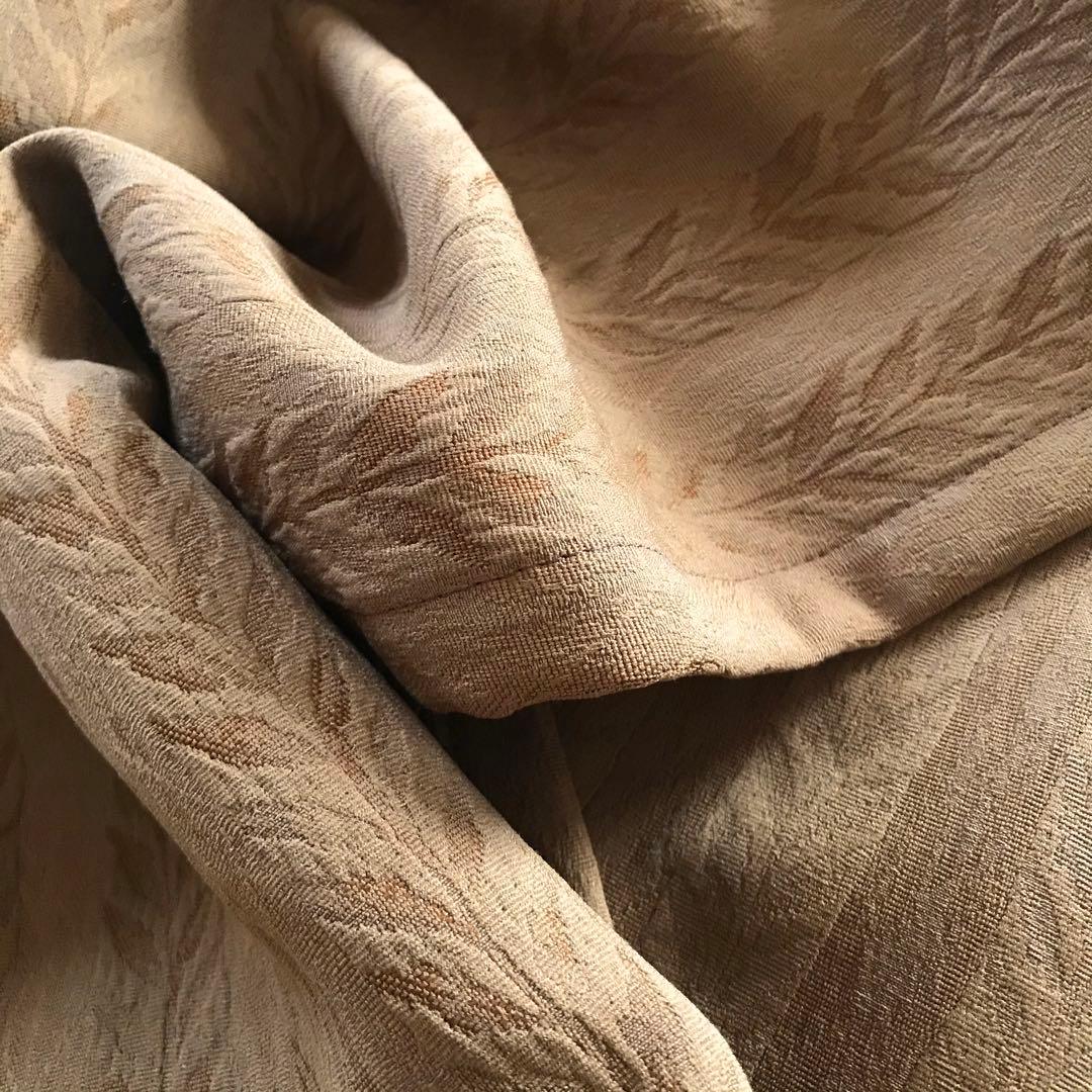 ドレープ　カーテン　幅200cm×丈220cm2枚　ブラウン