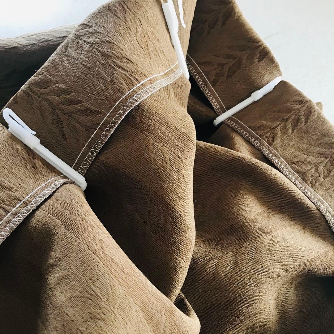 ドレープ　カーテン　幅200cm×丈220cm2枚　ブラウン