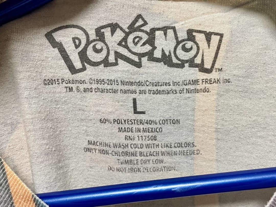 ポケモンPOKEMON全面プリントTシャツ 古着 Lアニメ、ゲーム、ニンテンドー