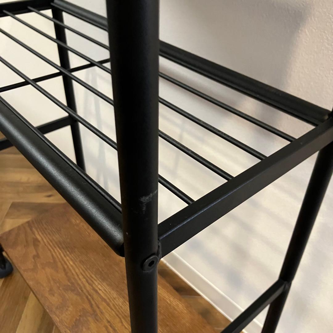 キッチンワゴン スリム アンティーク加工 木製 アイアン