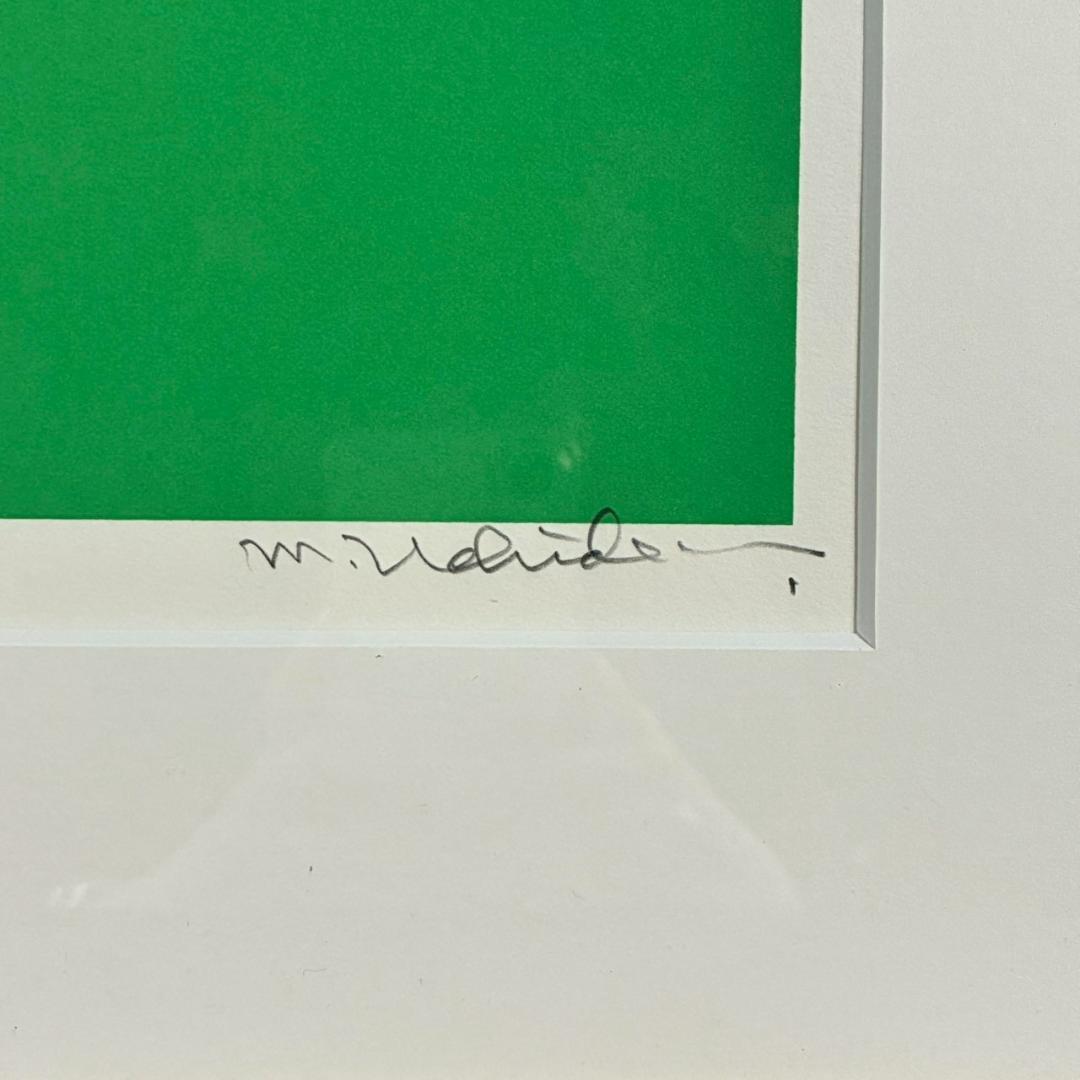 美品 内田正泰「緑の水道」シルクスクリーン 直筆サイン入り 日本の貼り絵画家