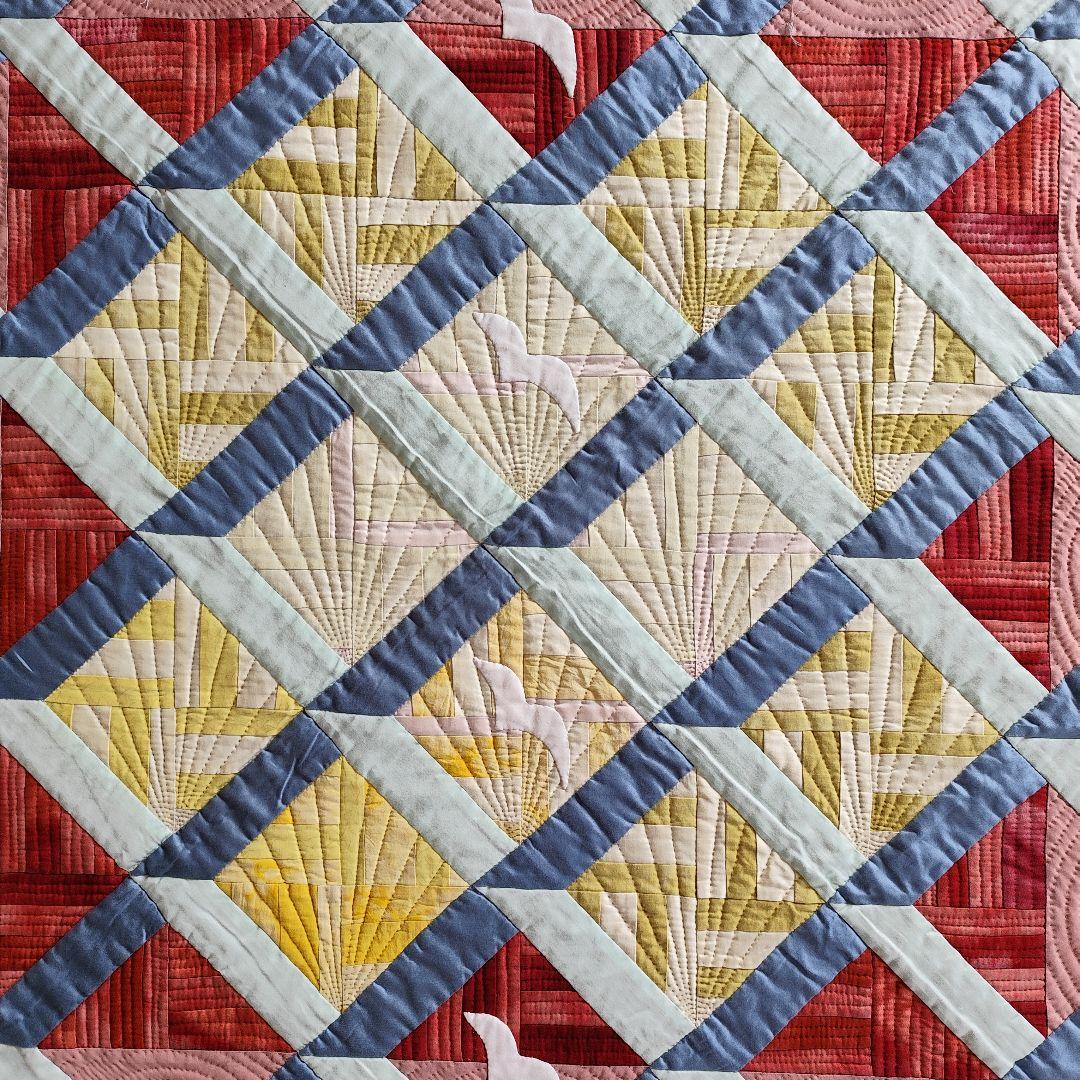 パッチワーク　タペストリー　　　　「朝と夜の狭間」