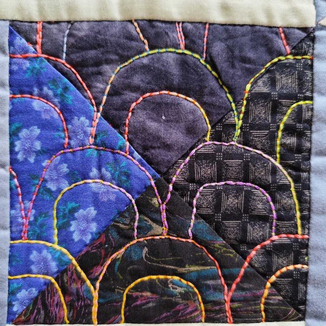 パッチワーク　タペストリー　　　　「朝と夜の狭間」