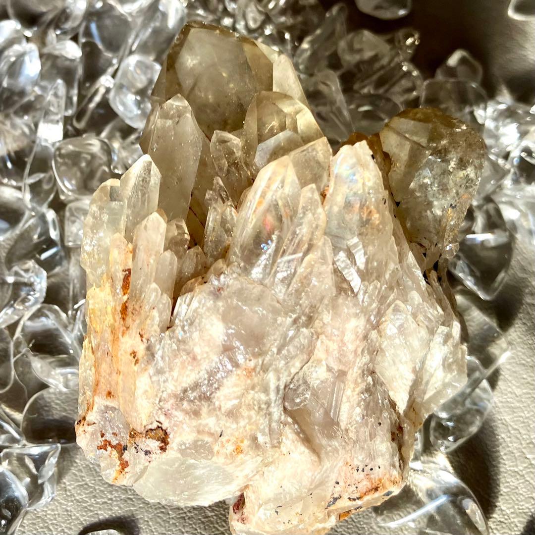 コンゴ産 クンダリーニ 非加熱 シトリン クォーツ ファントム•虹入り