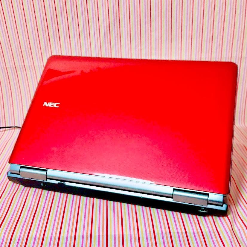 大人気❣NECノートパソコン 赤 大容量1TB✨ Core-i5 ブルーレイ