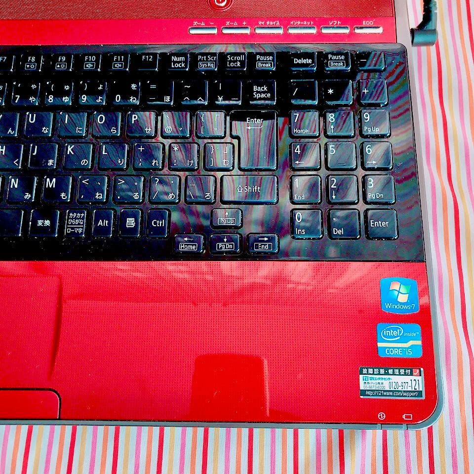 大人気❣NECノートパソコン 赤 大容量1TB✨ Core-i5 ブルーレイ
